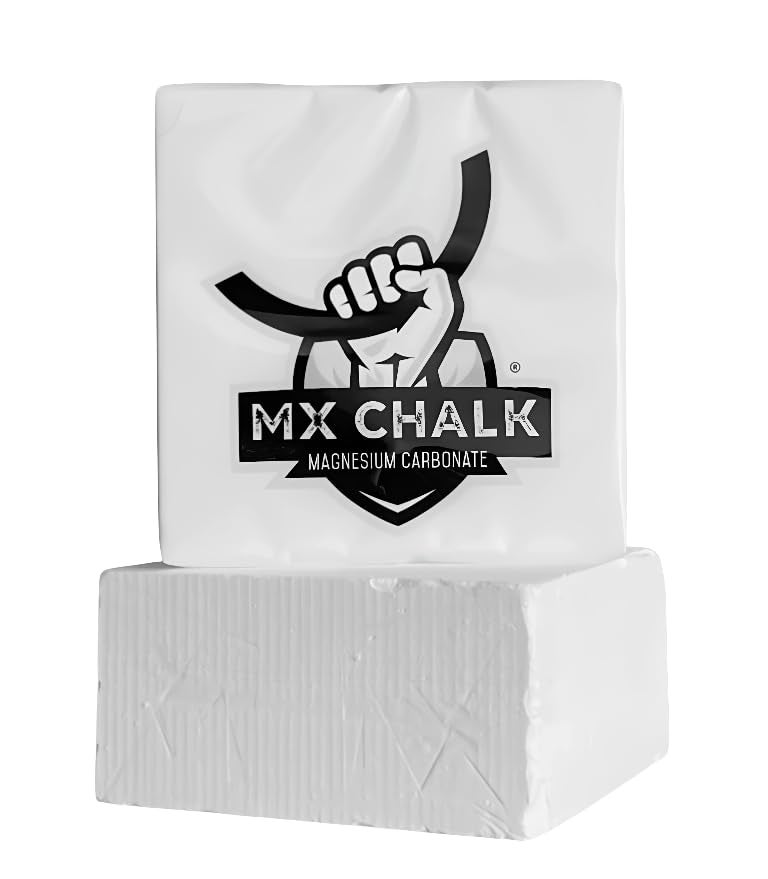 Mx Chalk طباشير إم إكس، كتلة وزن 2 أونصة من الطباشير، طباشير رياضي، كربونات المغنيسيوم، جمباز، رفع الأثقال، تسلق الصخور، كروس فيت - Image 1
